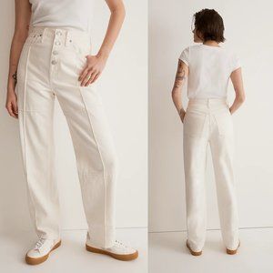 Madewell Baggy Straight Jeans in Vintage Canvas with Front Stitching Women's 30